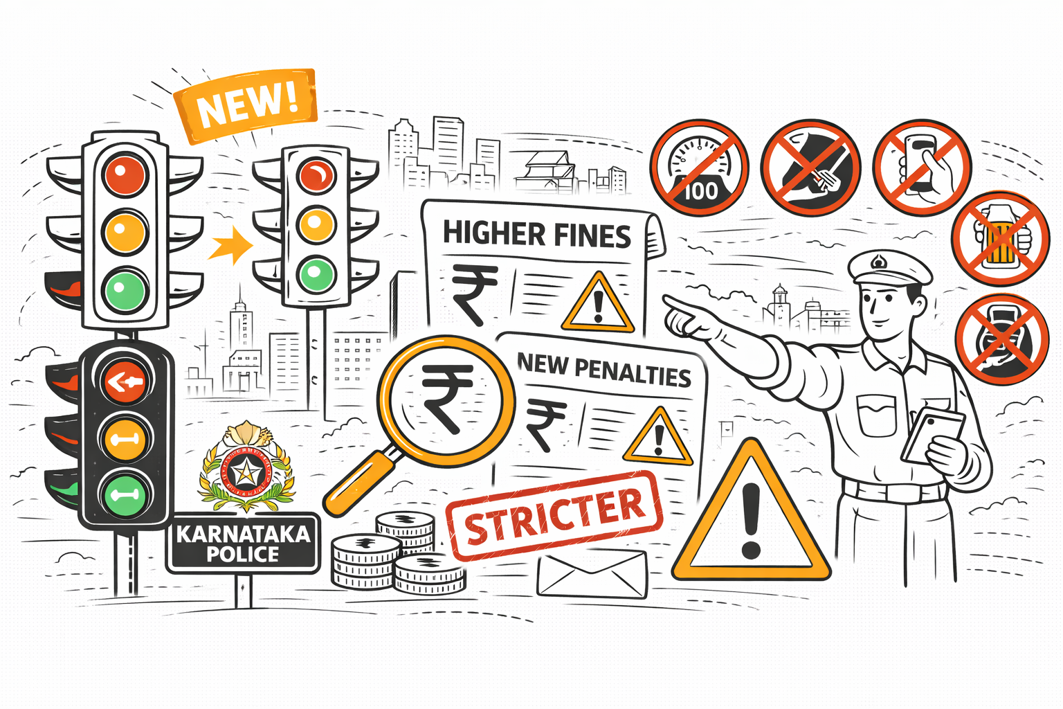 New Traffic Signals & Fines in India: National Update Explained Lawyered